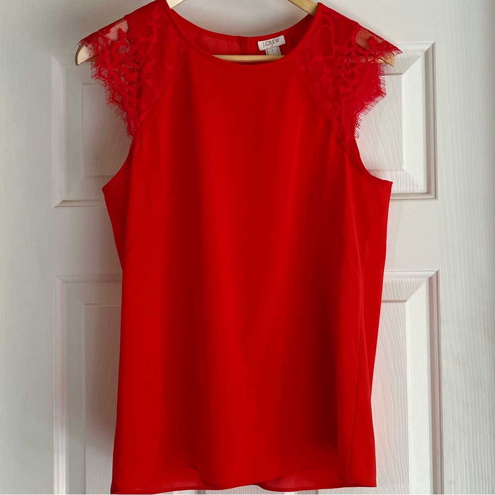 J Crew red top - Picture 2 of 4